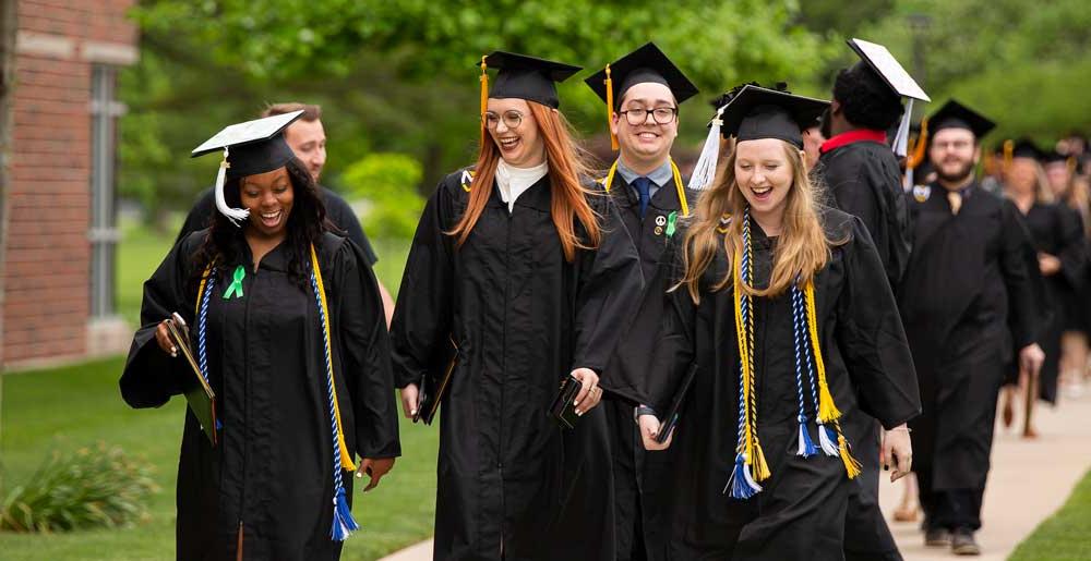 Students excitedly celebrate on Graduation Day!